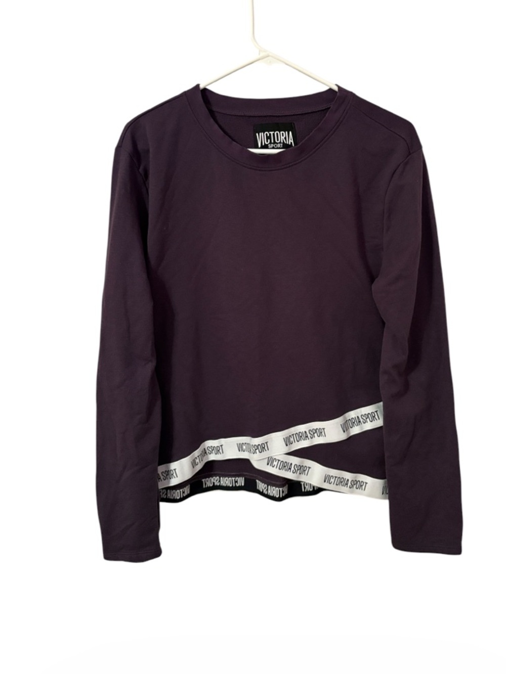 Victoria Secret Sport Purple Criss Cross Logo Athletic Sweatshirt